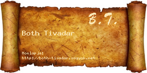 Both Tivadar névjegykártya